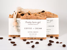 Load image into Gallery viewer, Coffee + Cream Handmade Tallow and Goat Milk Soap Kefir Bar
