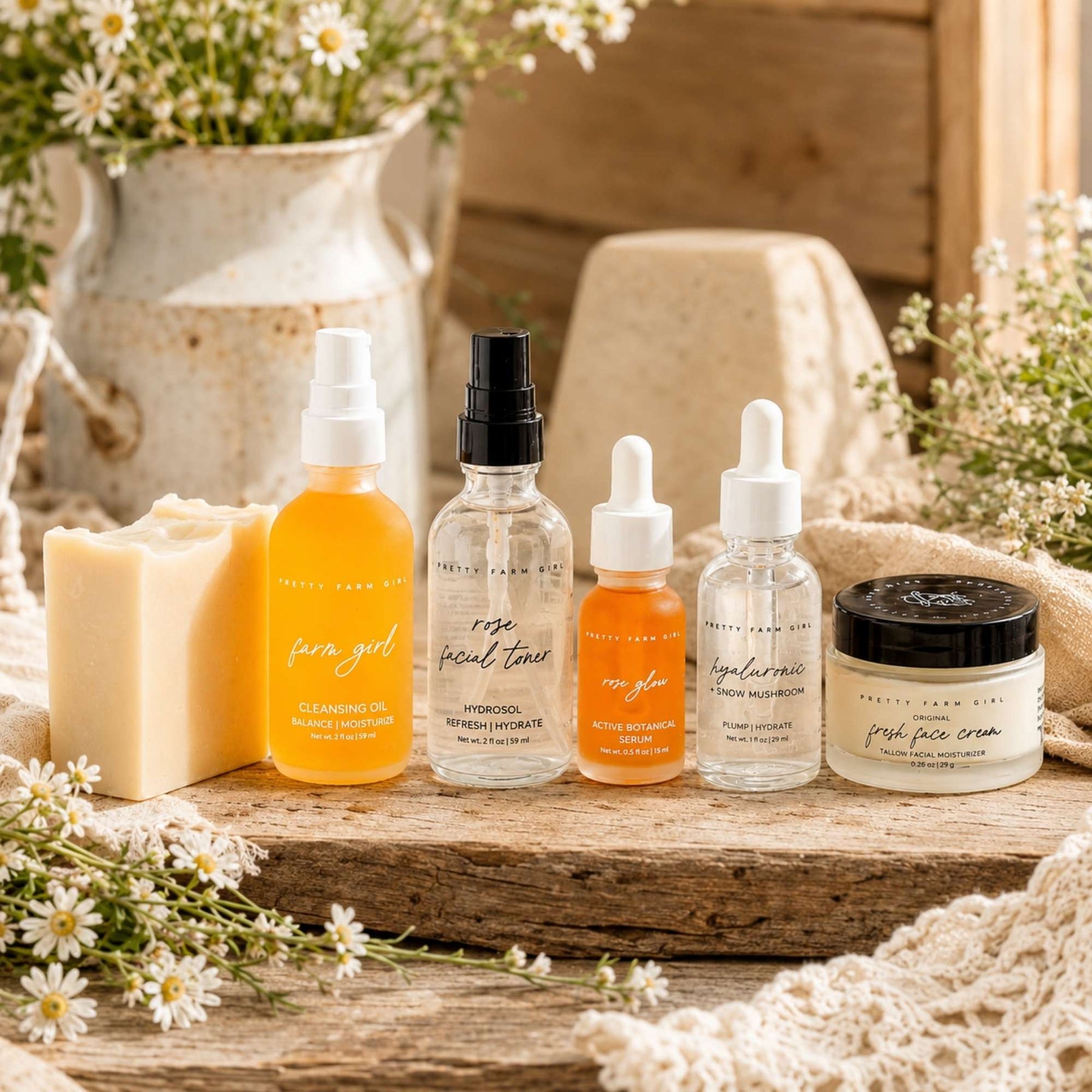 Pretty Farm Girl Anti-Aging Skincare Routine Essentials Kit