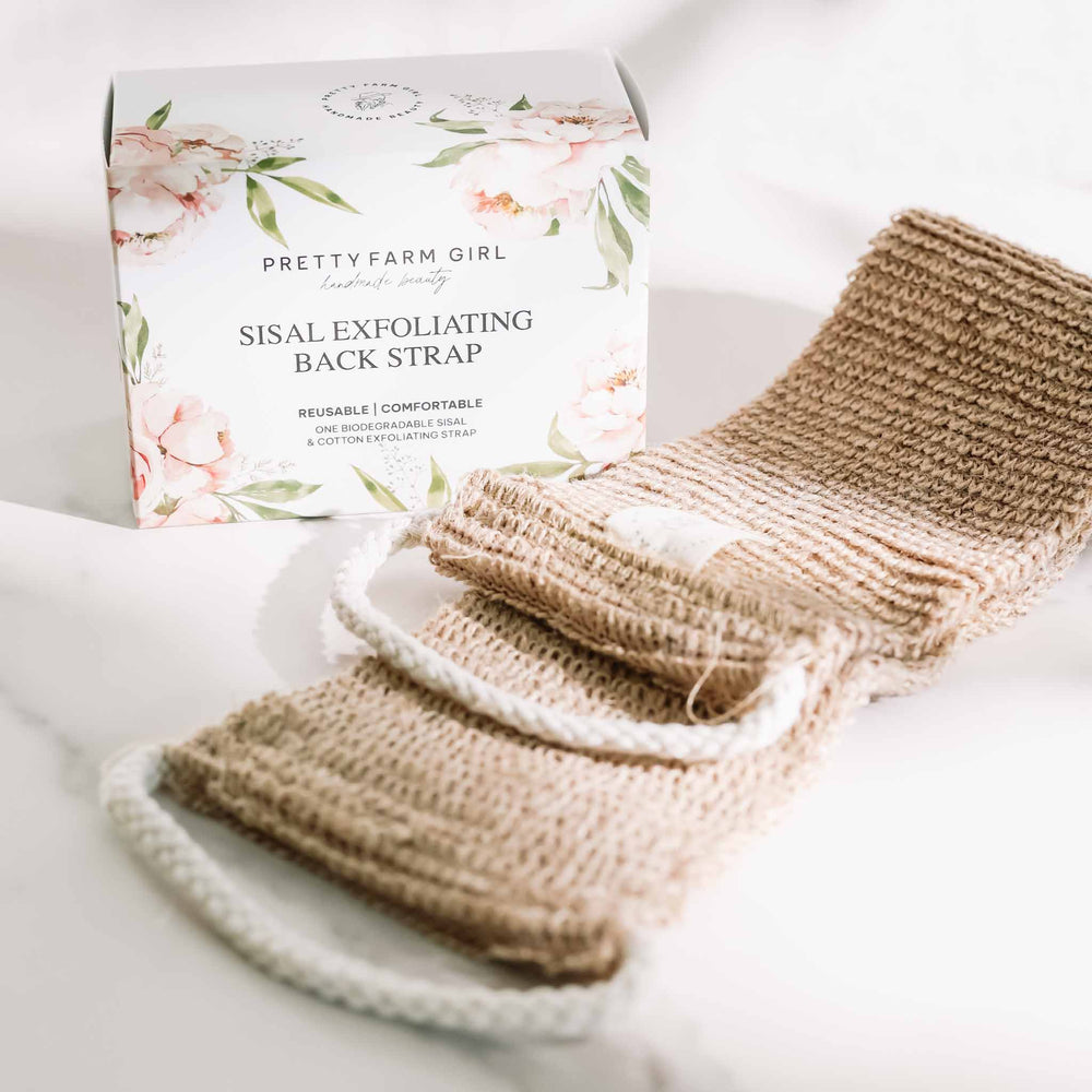 Pretty Farm Girl Sisal Back Exfoliating Strap