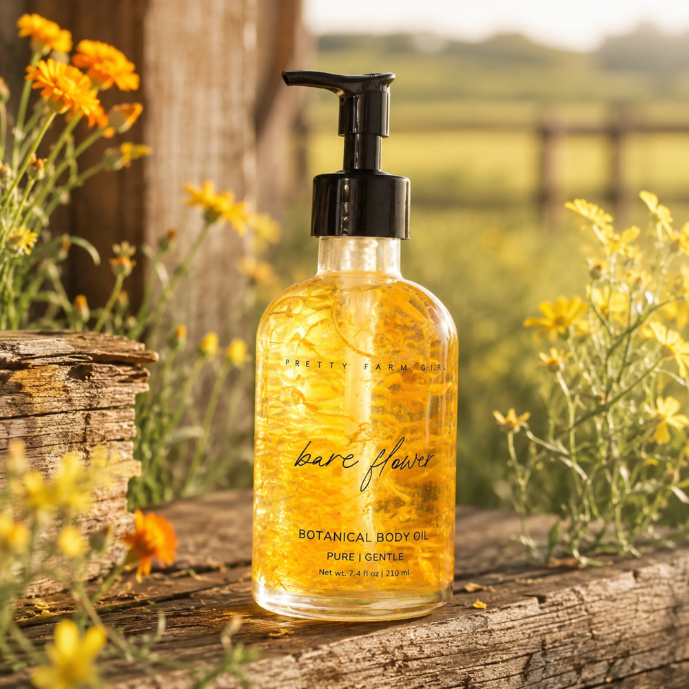 Pretty Farm Girl Bare Flower Fragrance-Free Body Oil