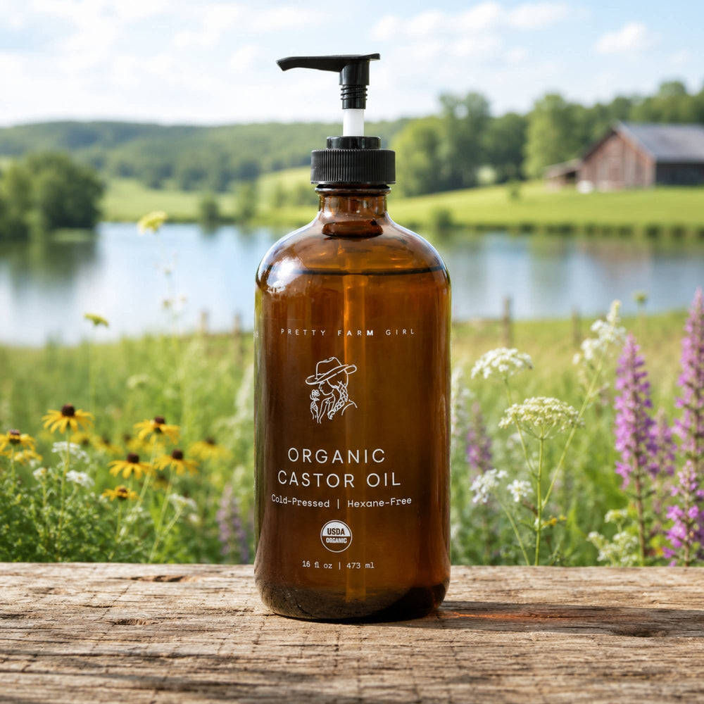 Pretty Farm Girl Pure Organic Cold Pressed Hexane-Free Castor Oil