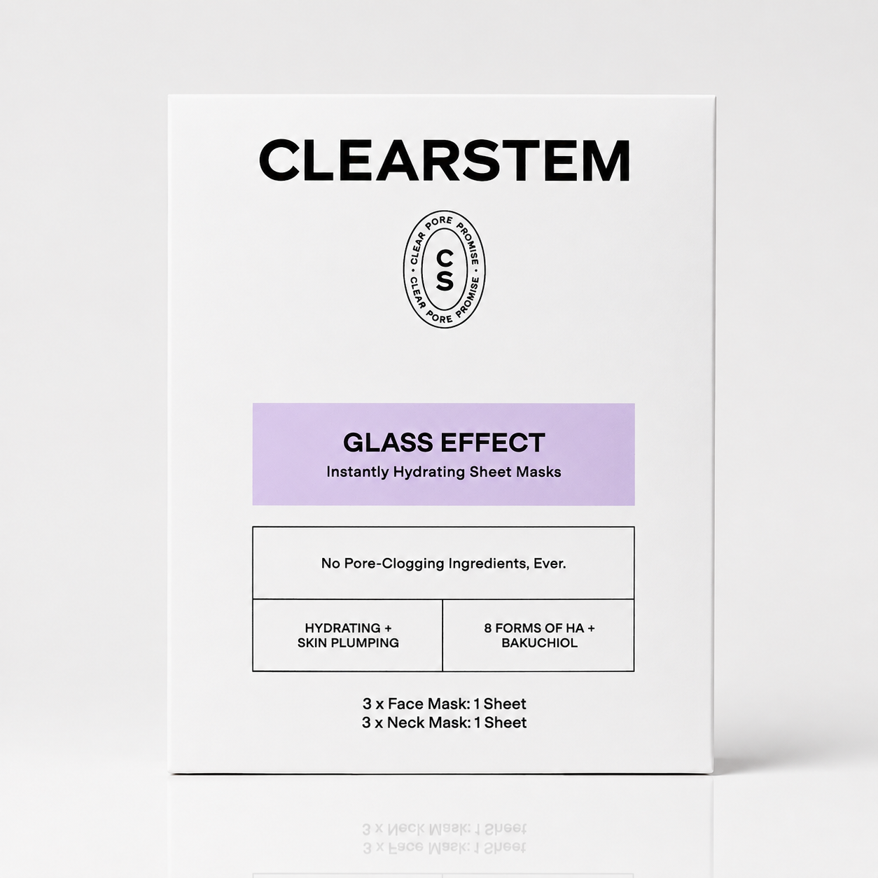 Clearstem | Mascarillas faciales y de cuello con efecto cristal