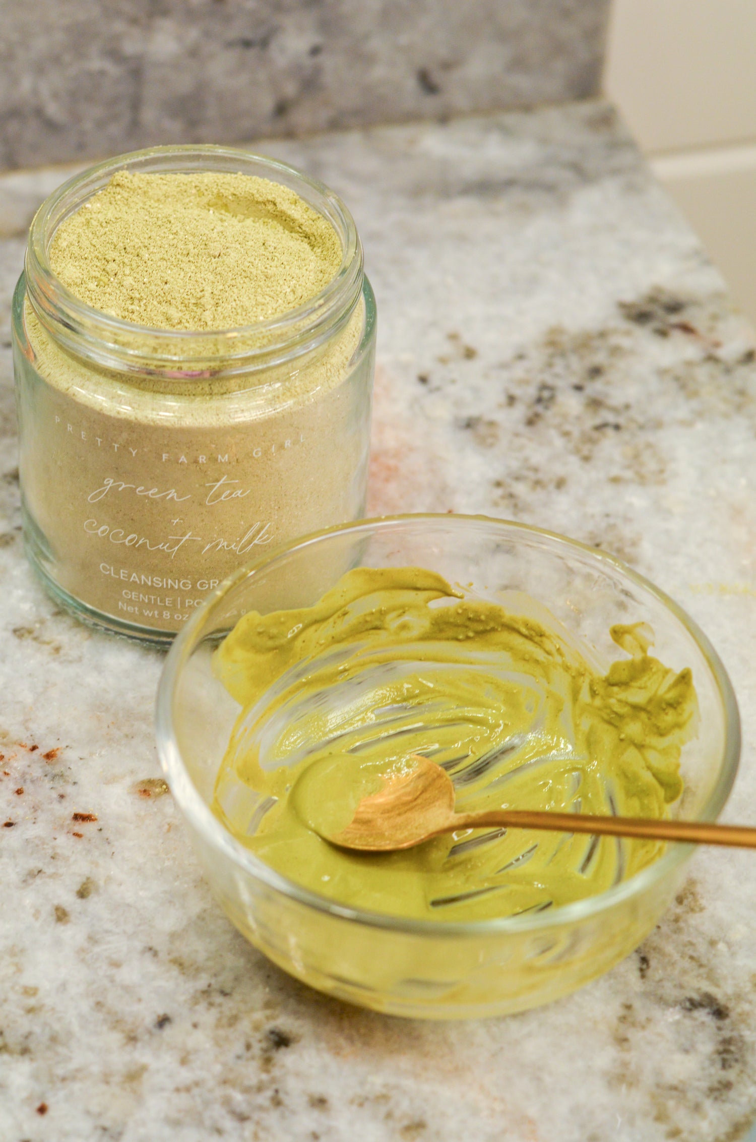 Green Tea + Coconut Milk Facial Cleansing Grains