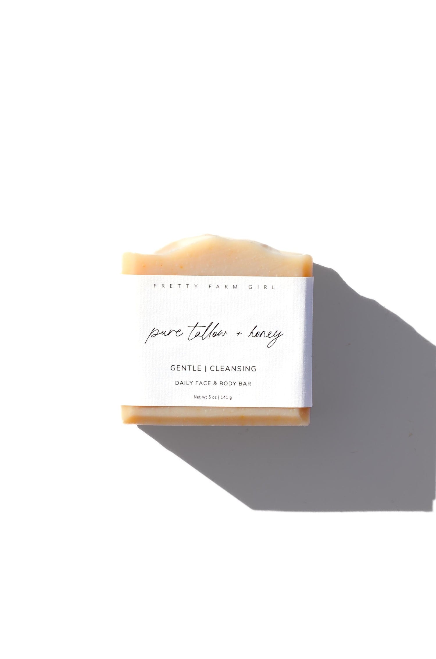 Pure Tallow + Honey Fragrance Free Handmade Tallow and Goat Milk Soap Bar