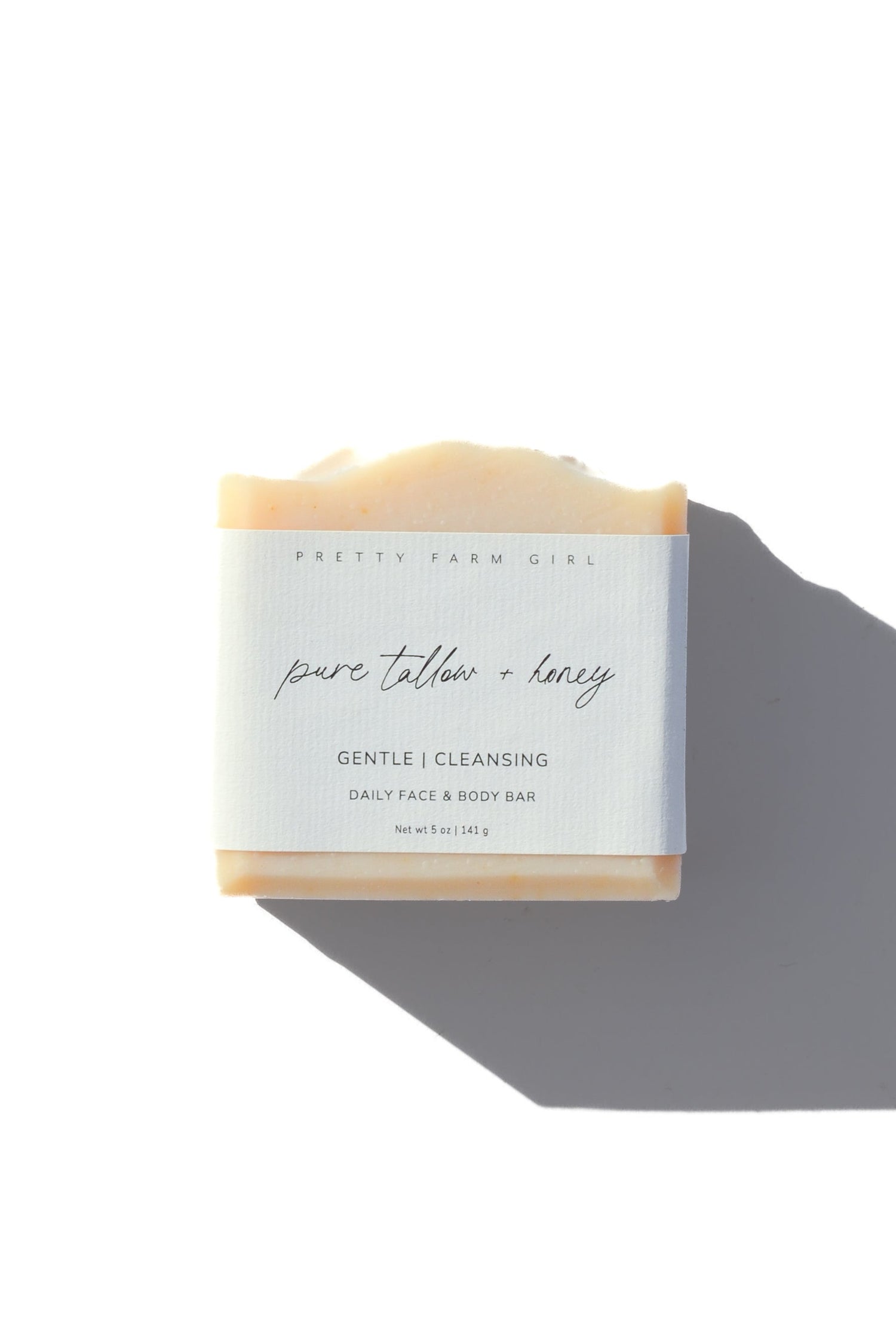 Pure Tallow + Honey Fragrance Free Handmade Tallow and Goat Milk Soap Bar