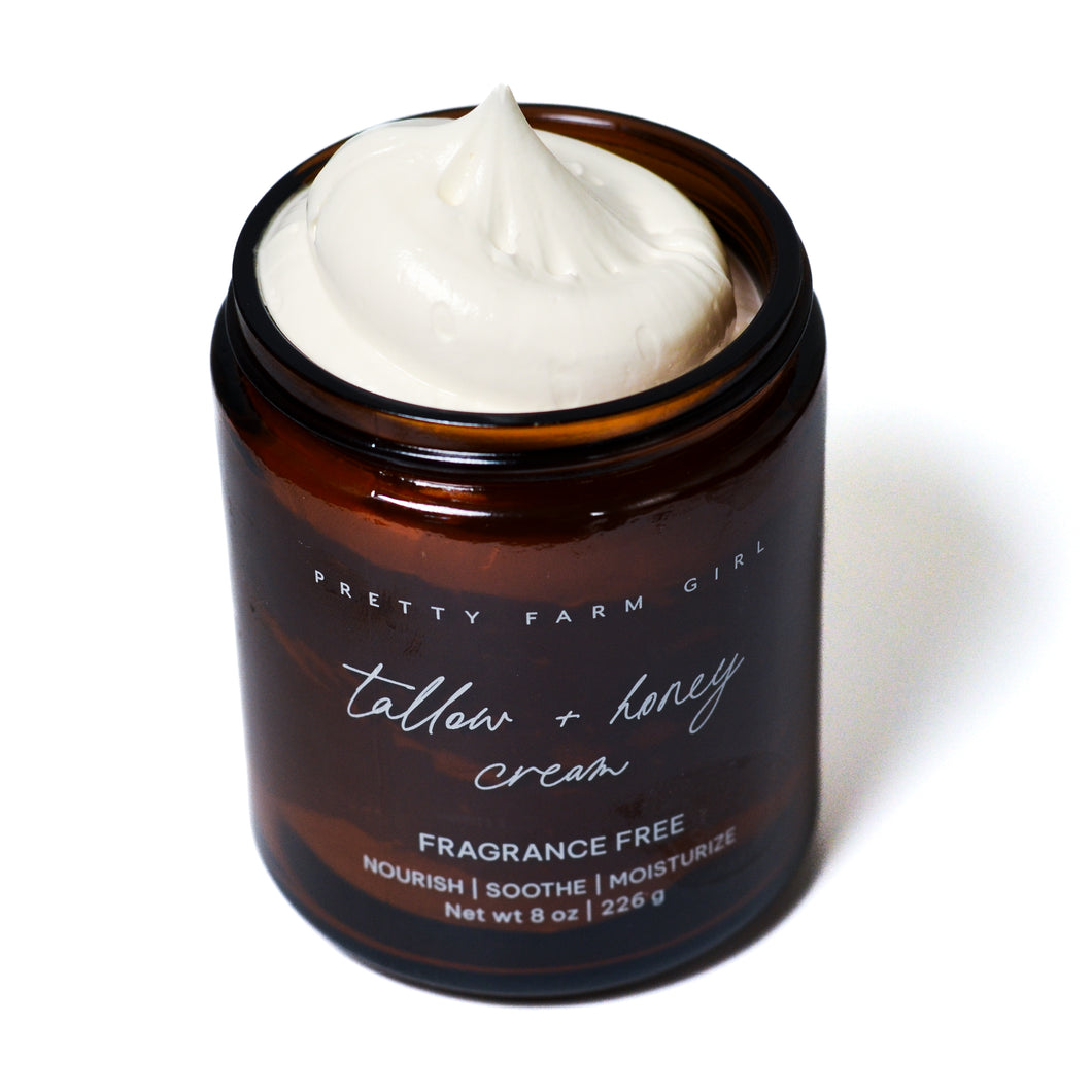 Fragrance Free Tallow + Honey Cream for Sensitive Skin