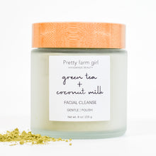 Load image into Gallery viewer, Green Tea + Coconut Milk Facial Cleansing Grains
