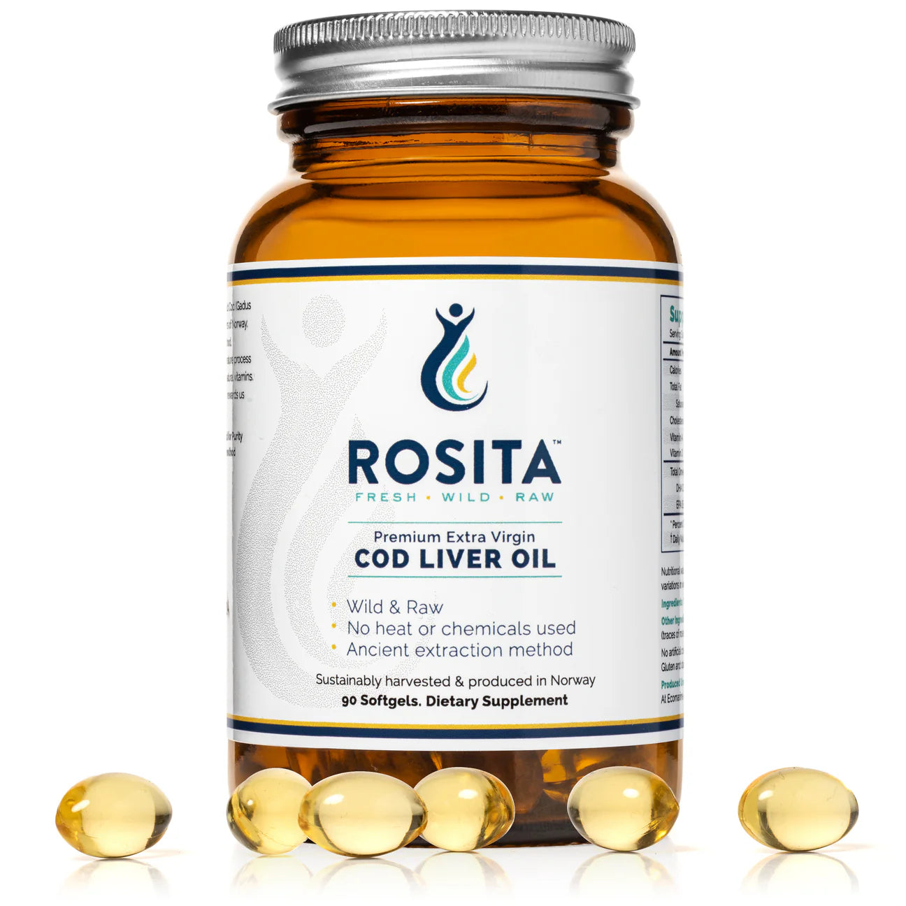 Rosita® Extra Virgin Cod Liver Oil Softgels