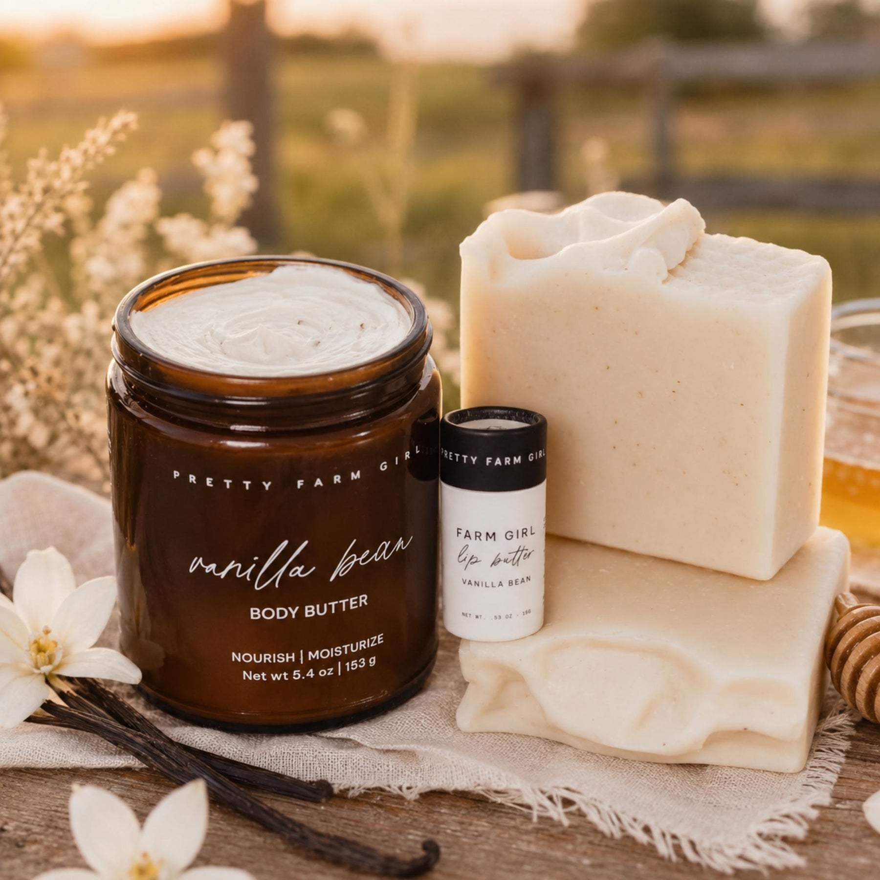 Pretty Farm Girl fragrance-free Eczema Glow Bundle for lips, hands and dry patches
