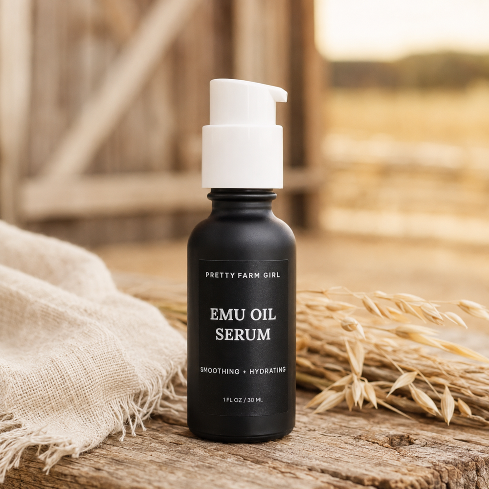 Pretty Farm Girl Emu Oil Serum Lightweight Fragrance Free for Sensitive Skin