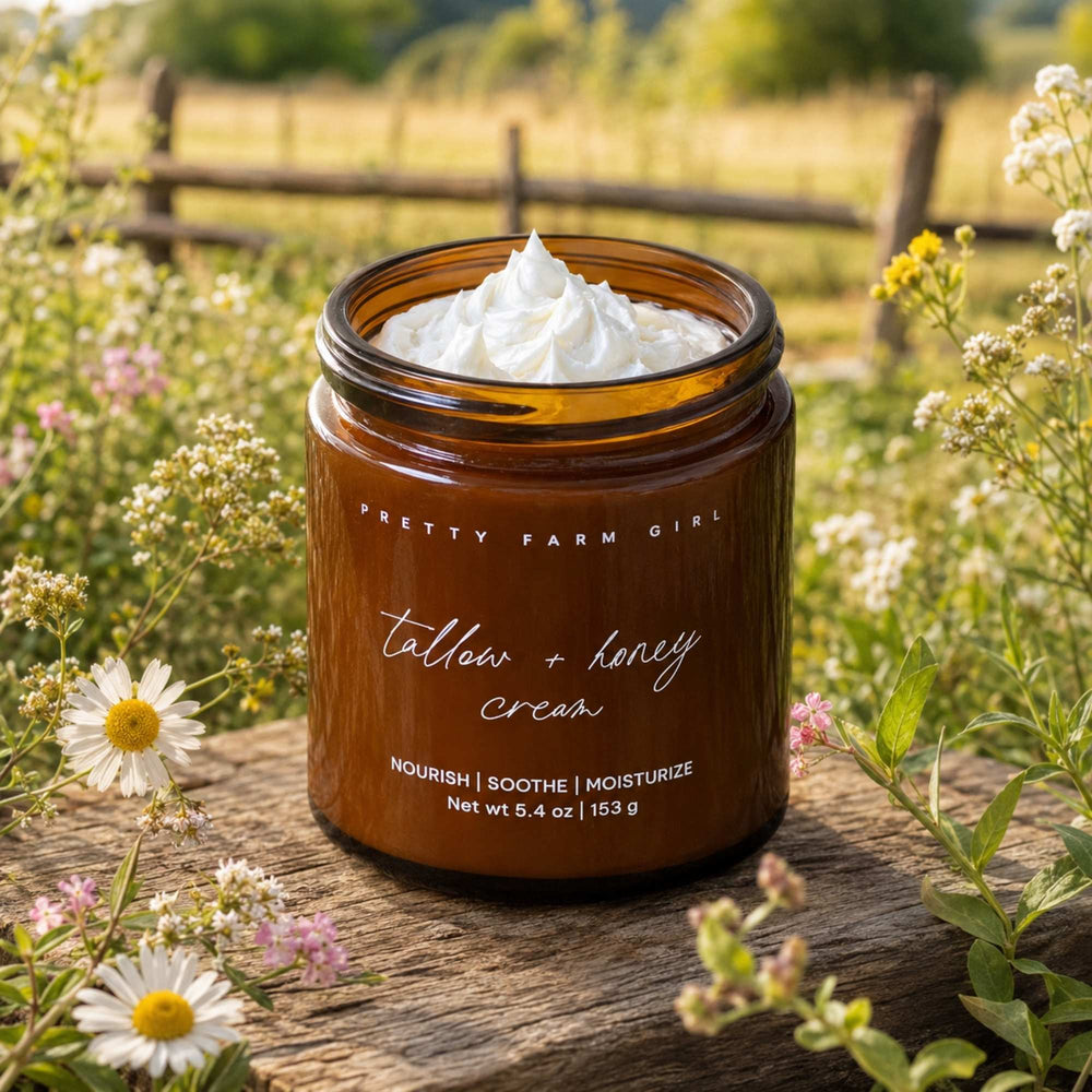 Pretty Farm Girl Fragrance Free Tallow + Honey Cream for Sensitive Skin