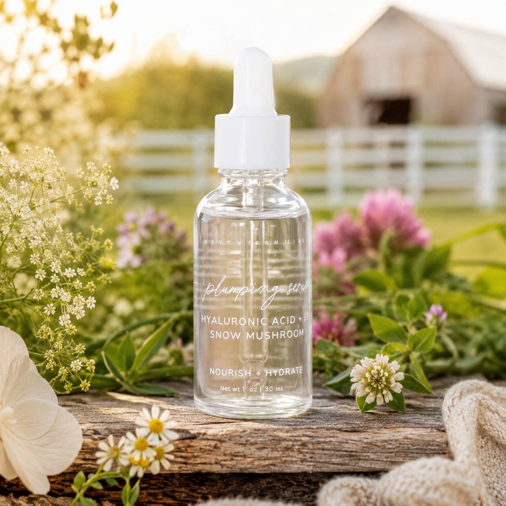 Pretty Farm Girl Hyaluronic Plumping Serum with Vitamin B5 + Snow Mushroom