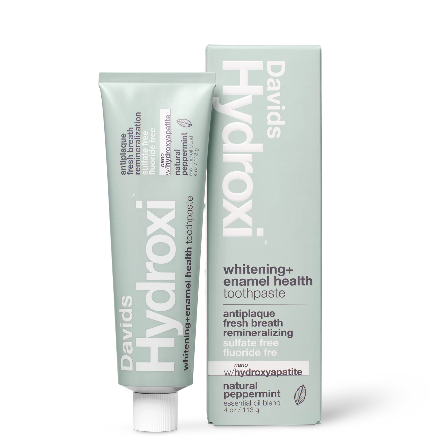 Davids Hydroxi™ Whitening+Enamel Health Nano Hydroxyapatite Premium Toothpaste / Peppermint