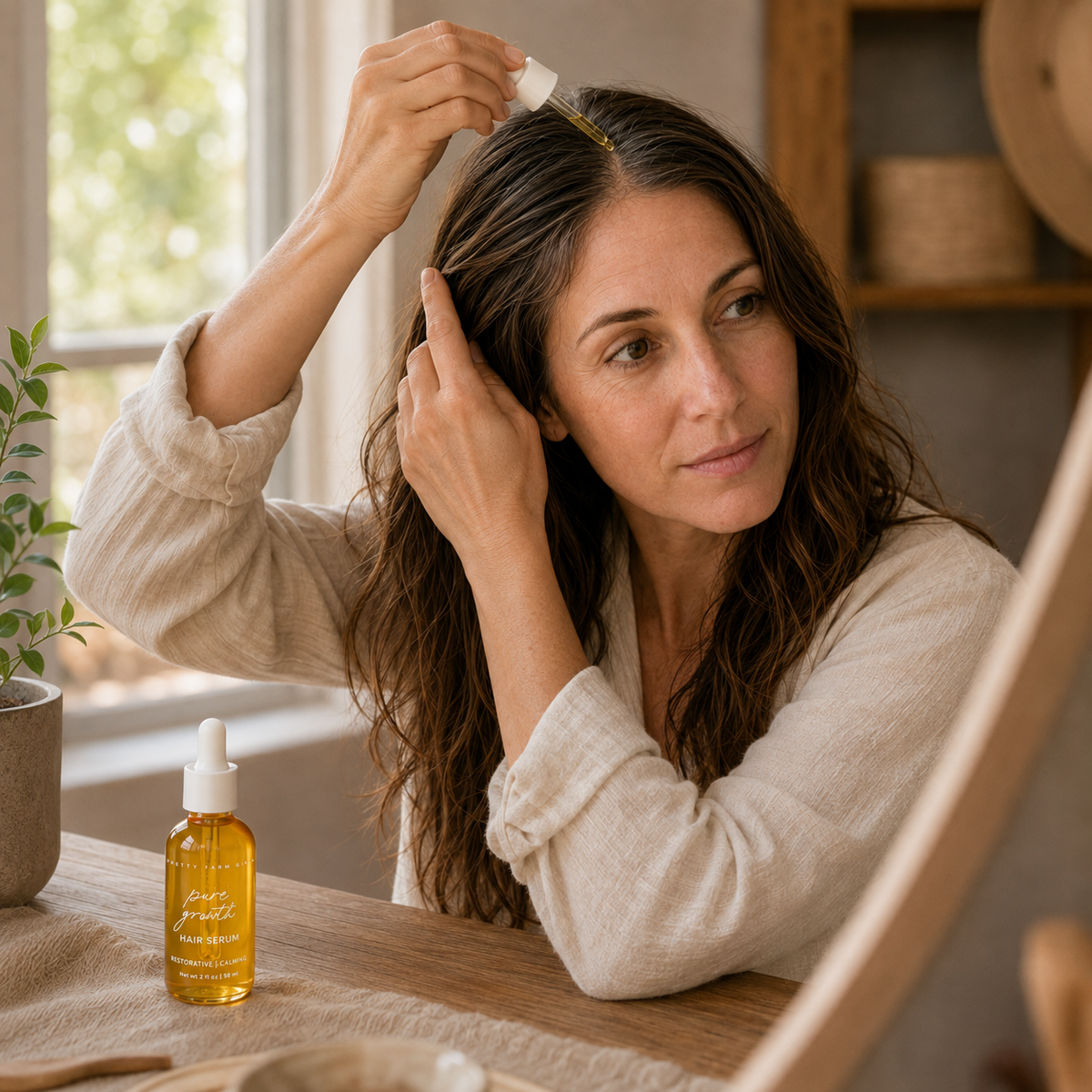 Woman caring for changing hair after motherhood