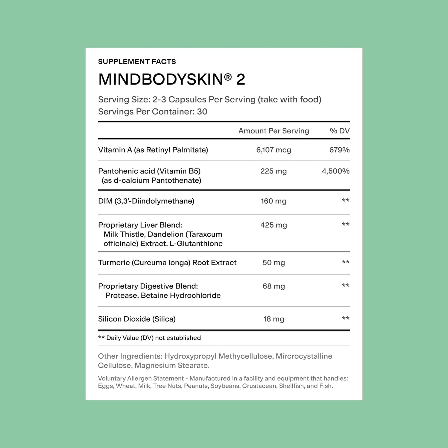 MINDBODYSKIN® 2 - Hormonal Acne Supplement (5-HTP Free)