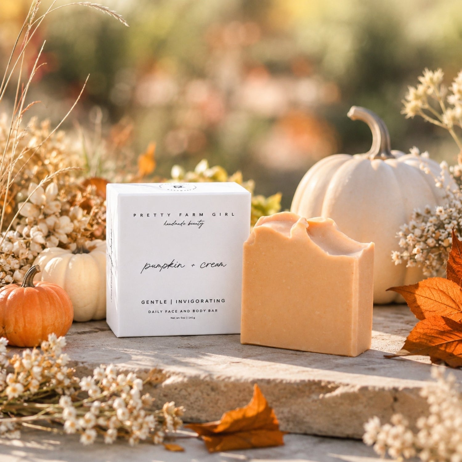 Pumpkin + Cream Handmade Tallow and Goat Milk Soap Bar