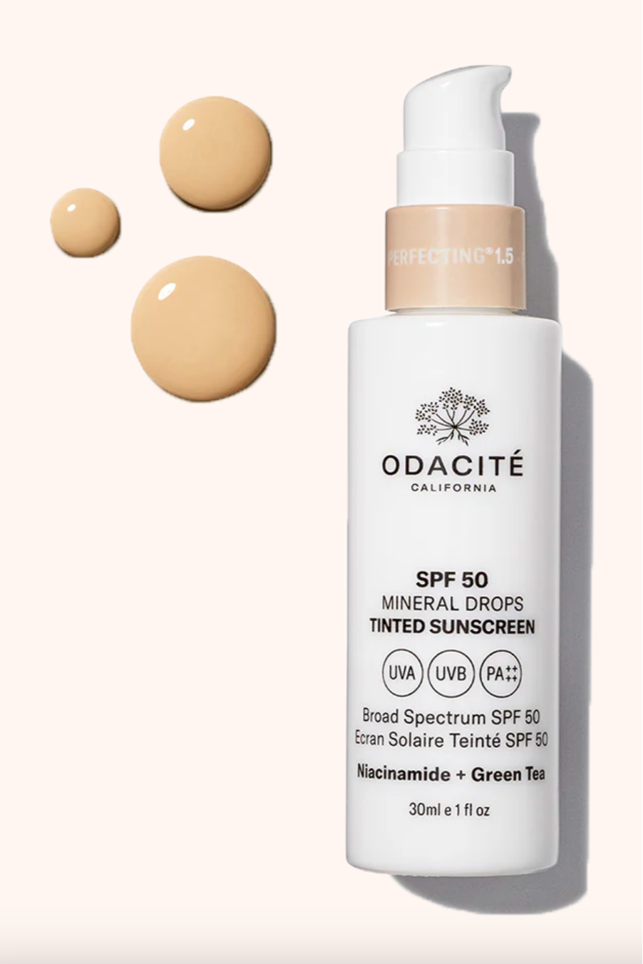 SPF 50 Tinted Mineral Drops Flex-Perfecting® Sunscreen Niacinamide + Green Tea