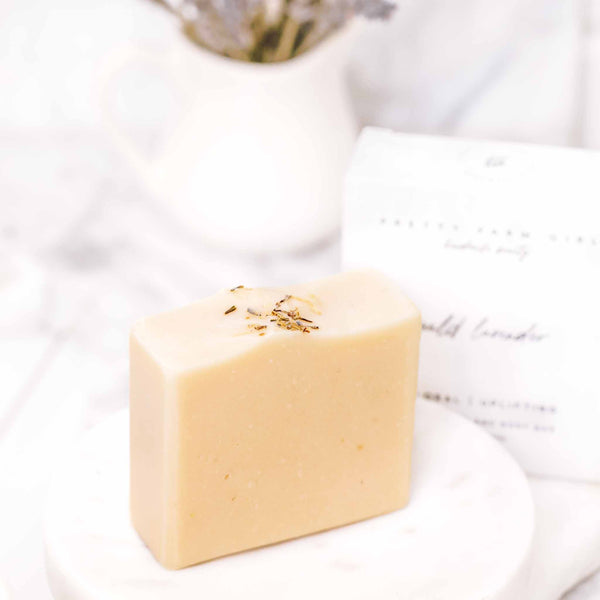Wild Lavender Soap Bar on a soft neutral background