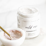 Wild Rose cleansing grain jar with a scoop on a white background