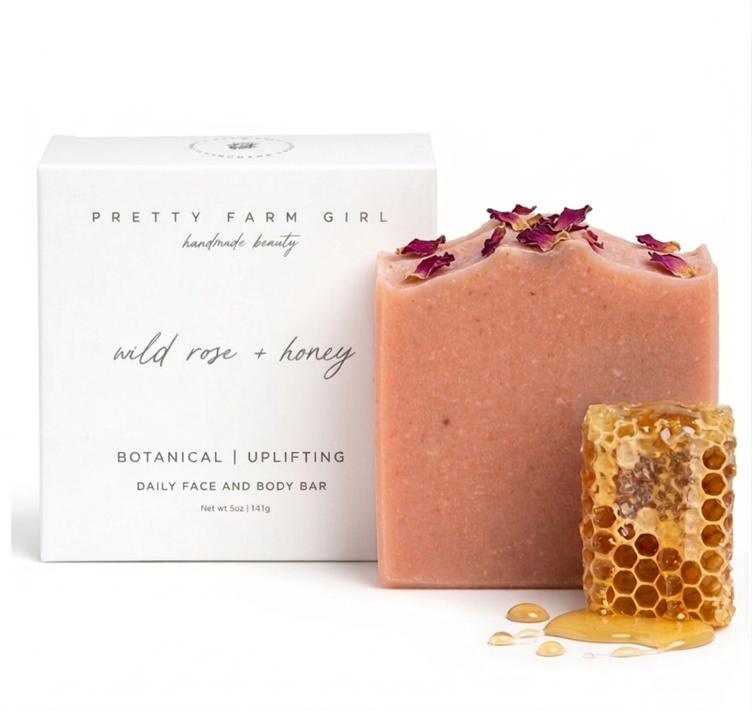 Wild Rose + Honey Handmade Tallow and Goat Milk Soap Bar
