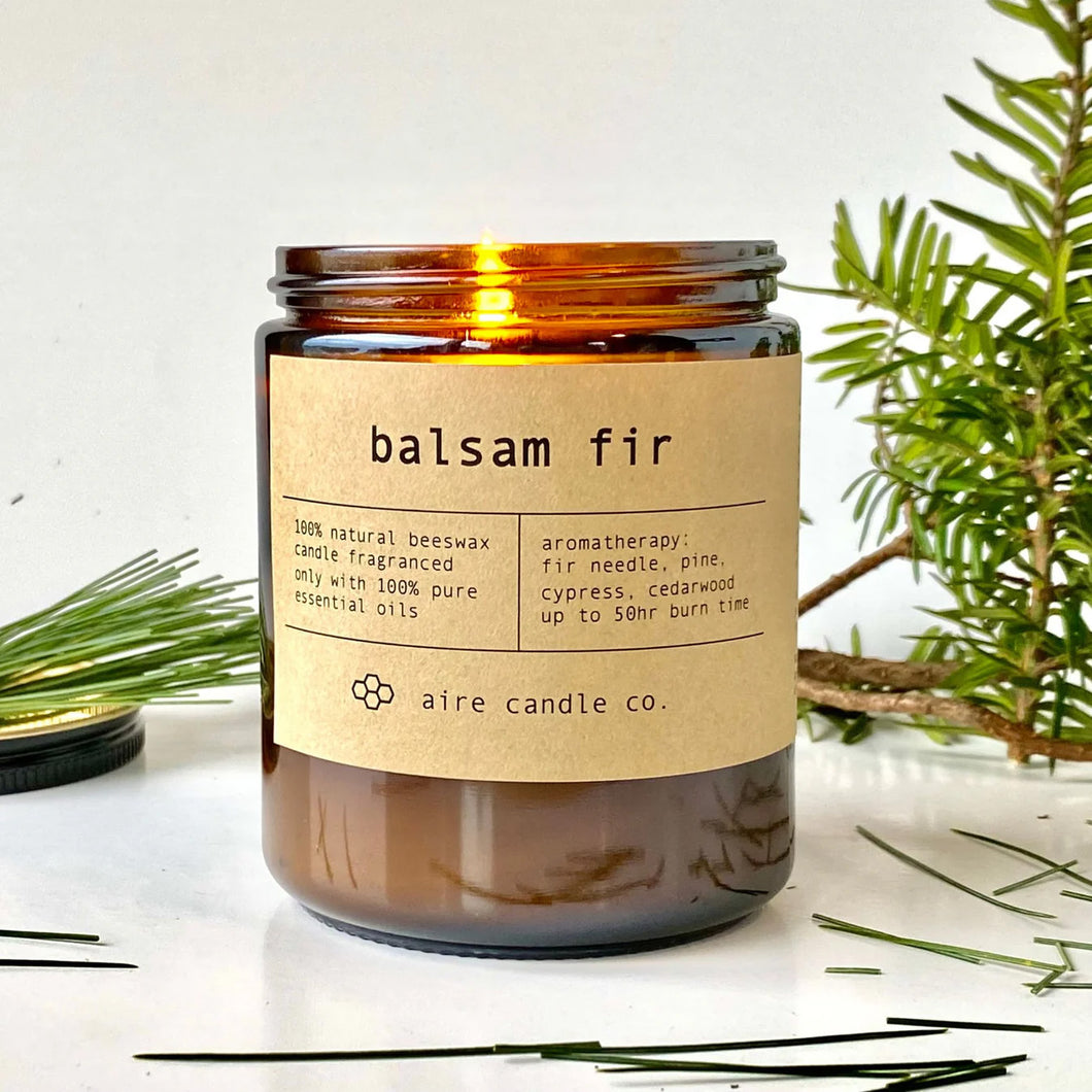 Balsam Fir Beeswax Candle