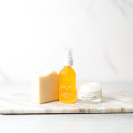 Pretty Farm Girl's Double Cleansing Anti-Aging Kit, showing 3 products including a Fresh Face Cream Soap Bar, 2oz Farm Girl Cleansing Oil, and 0.78oz Original Fresh Face Cream.