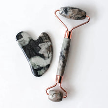 Load image into Gallery viewer, Picasso Jasper Roller + Gua Sha Facial Set

