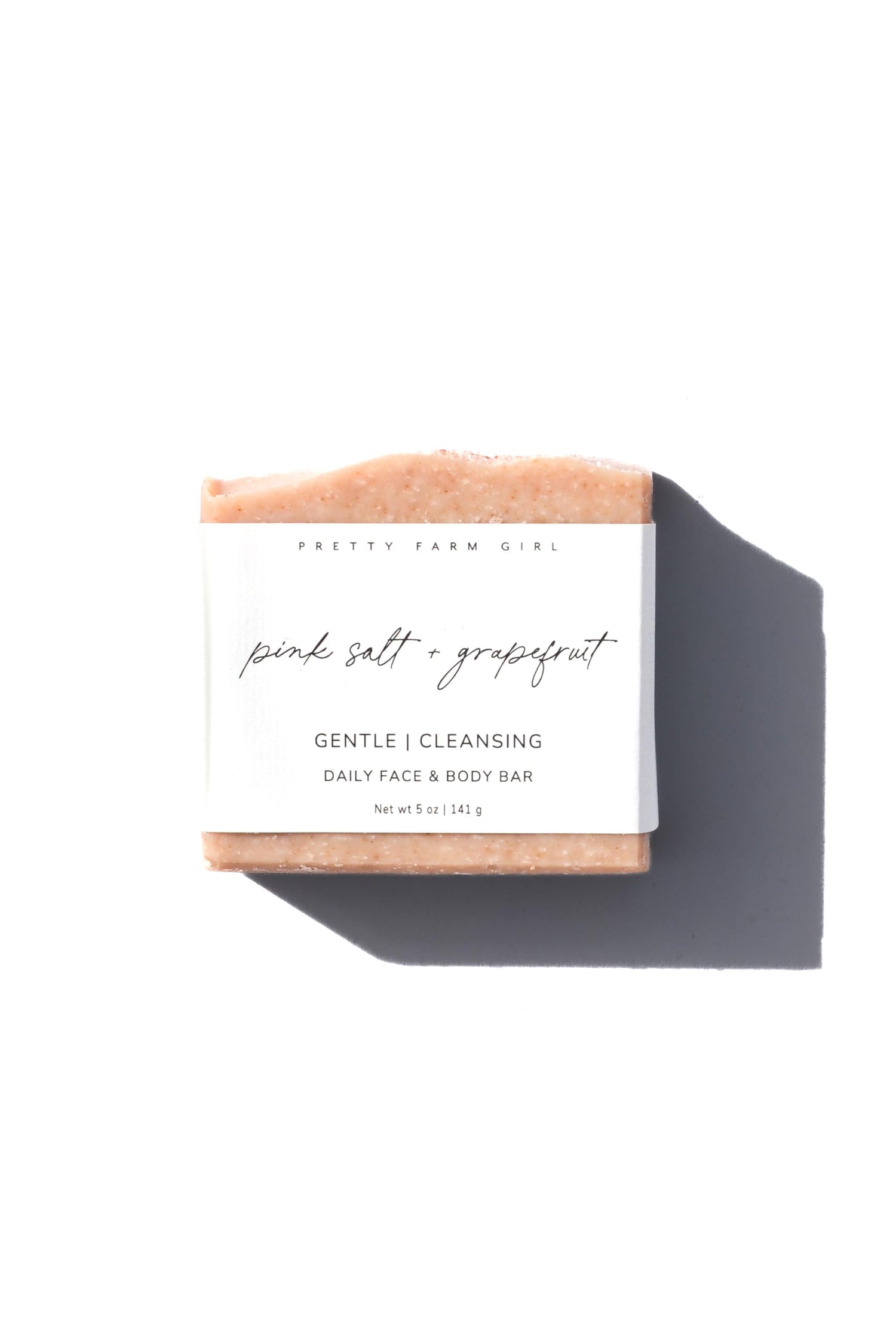 Pink Salt + Grapefruit Cleansing Bar Handmade Tallow and Goat Milk Soap Bar