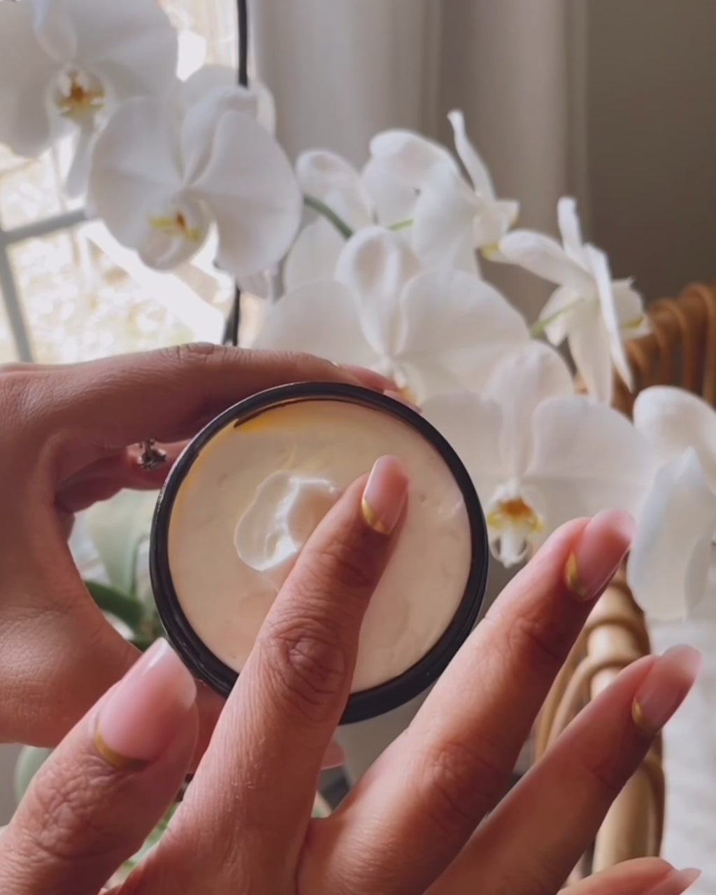 Pretty Farm Girl Tallow + Honey Cream application video showing its texture on a woman’s arm