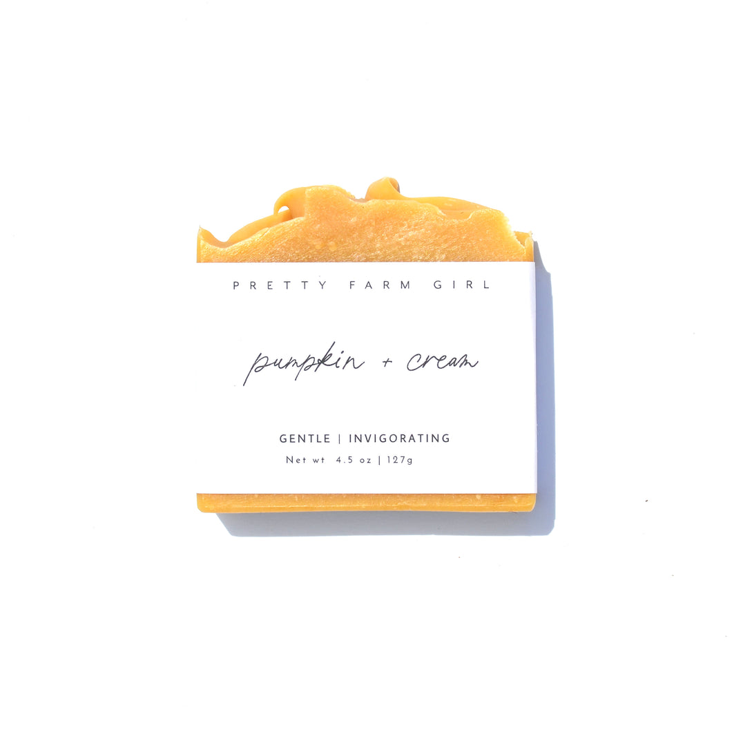 Pumpkin + Cream Handmade Tallow and Goat Milk Soap Bar