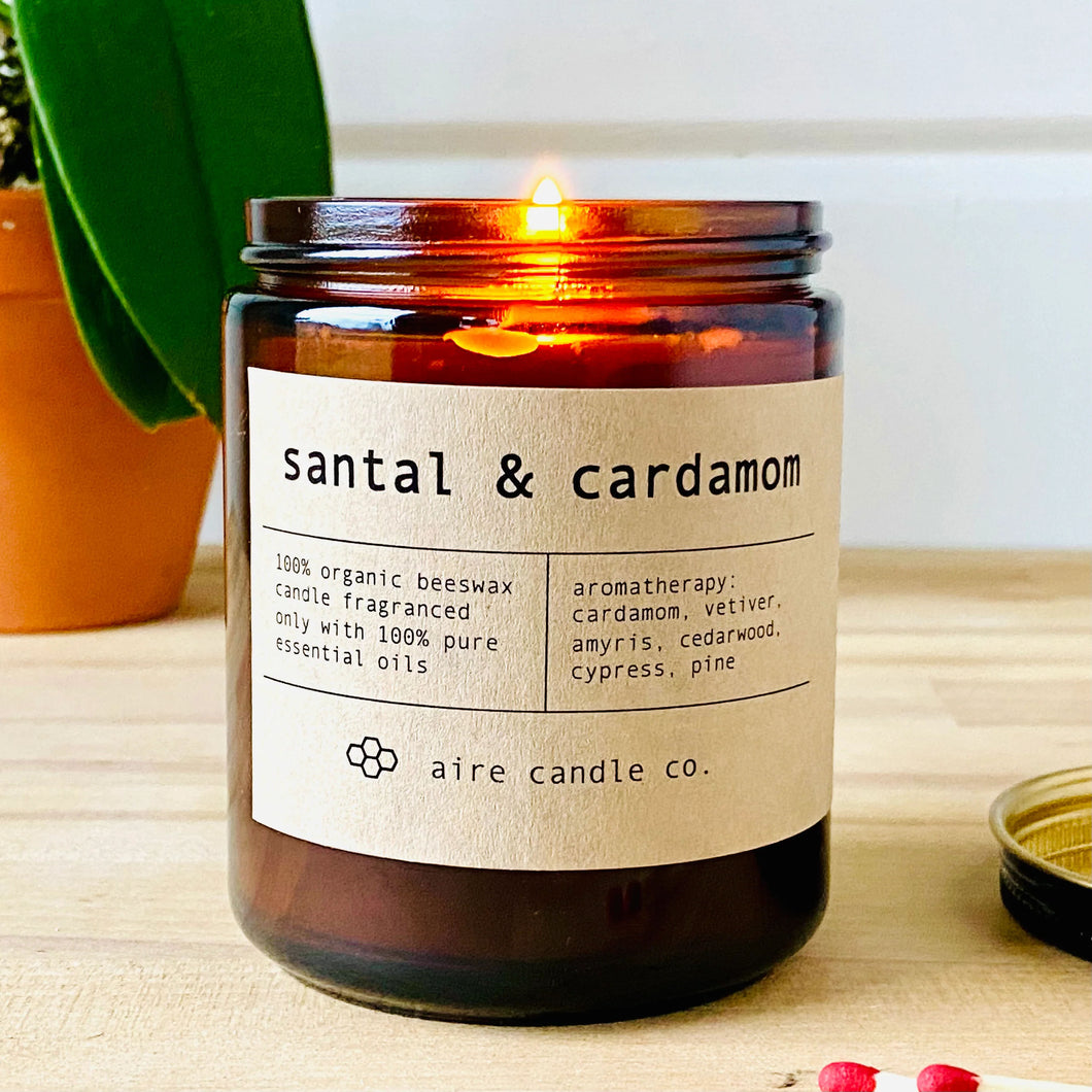 Santal + Cardamom Beeswax Candle