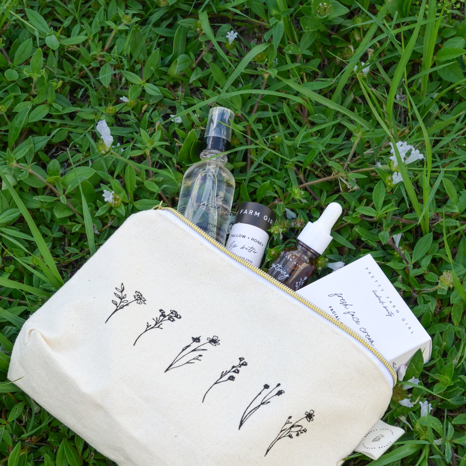 Skincare Canvas Pouch